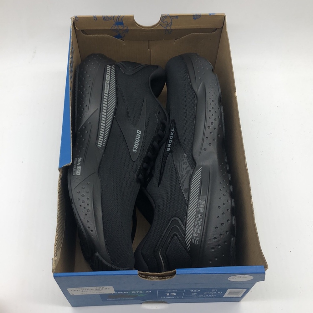 Mens Brooks Glycerin GTS 21 All Black 110420 1D 020 New in box without lid - Picture 6 of 6
